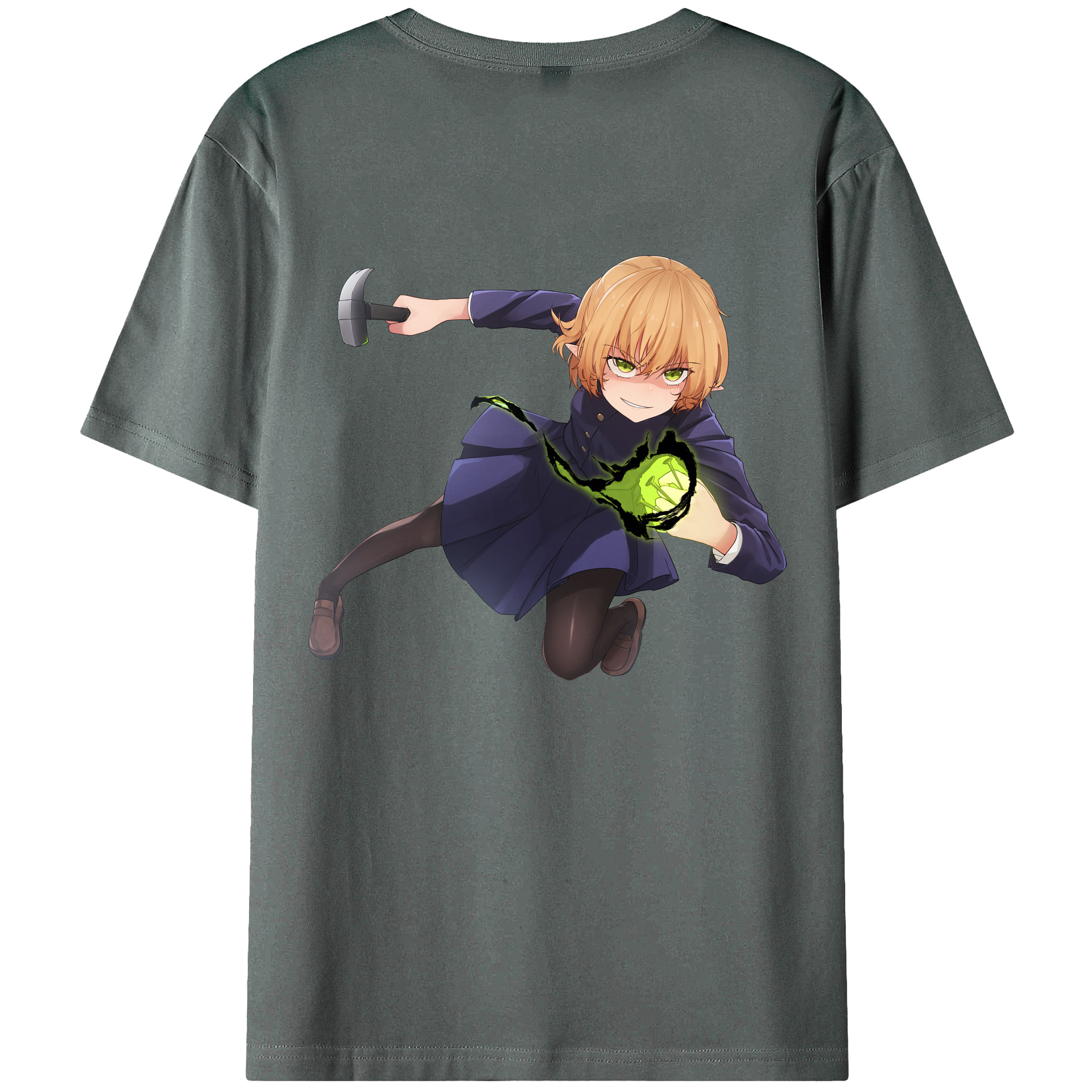 （画像用） 呪術廻戦 Jujutsu Kaisen 綿100％ メンズ半袖Tシャツ（バックプリント） 通気性